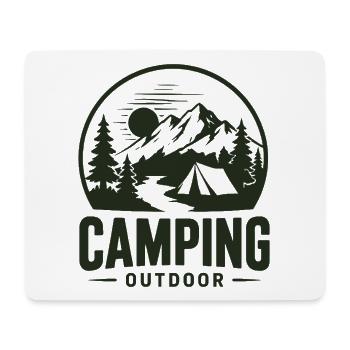 Camping Aventure en plein air en montagne - Tapis de souris (format paysage) - blanc - Devant