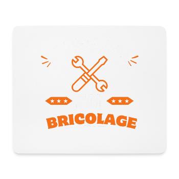 je peux pas j'ai bricolage - Tapis de souris (format paysage) - blanc - Devant