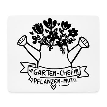 Gießkanne Garten Chefin Pflanzenmutti Gärtnerin - Mousepad (Querformat) - Weiß - Vorne
