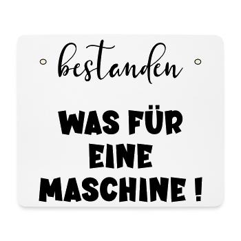 Abschluss Bestanden - Maschine - Mousepad (Querformat) - Weiß - Vorne