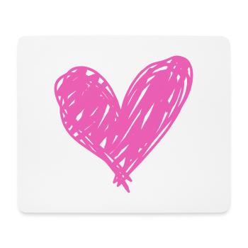 Herz - Mousepad (Querformat) - Weiß - Vorne