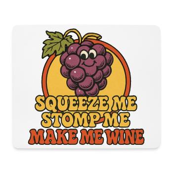 Grape Squeeze Wine Retro Graphic - Mouse Pad (horizontal) - white - Front