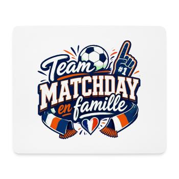 Matchday en Famille – Support - Tapis de souris (format paysage) - blanc - Devant