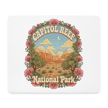 Parc national de Capitol Reef, États-Unis, Vintage de l’Utah - Tapis de souris (format paysage) - blanc - Devant