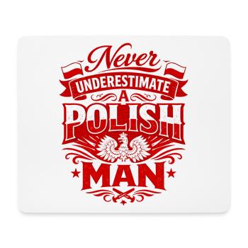 Ne jamais sous-estimer un Polonais – Polen Spruch - Tapis de souris (format paysage) - blanc - Devant