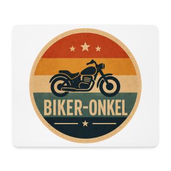 Biker-Onkel – Der coolste Onkel auf zwei Rädern - Mousepad (Querformat) - Weiß - Vorne