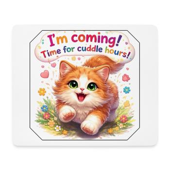 Cuddly Kitten Cuddle Time Design - Mouse Pad (horizontal) - white - Front