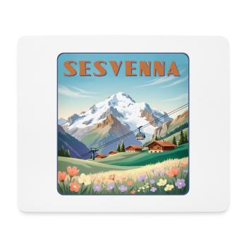 Sesvenna - Tapis de souris (format paysage) - blanc - Devant