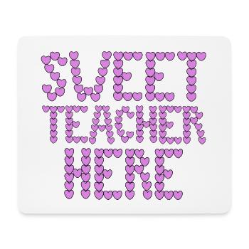 Süße Lehrerin hier Typografie - Mousepad (Querformat) - Weiß - Vorne