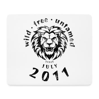 15. Geburtstag Sauvage, libre et indompté depuis 07/2011 - Tapis de souris (format paysage) - blanc - Devant