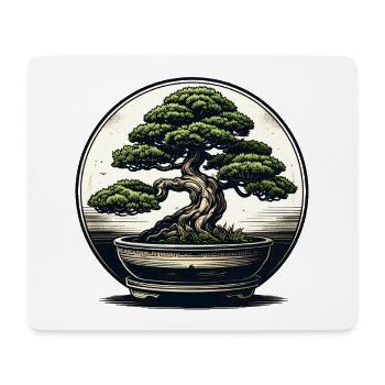 Bonsai Zen Circle - Mouse Pad (horizontal) - white - Front