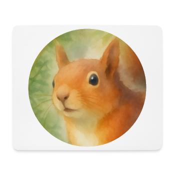 Watercolor style squirrel - Mouse Pad (horizontal) - white - Front