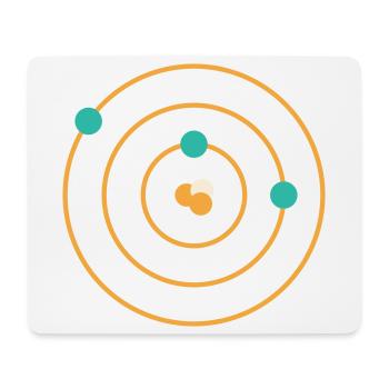 Atommodell - Physik Chemie Wissenschaft Nerd - Mousepad (Querformat) - Weiß - Vorne