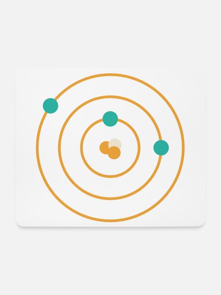 Atommodell - Physik Chemie Wissenschaft Nerd - Mousepad (Querformat) - Weiß