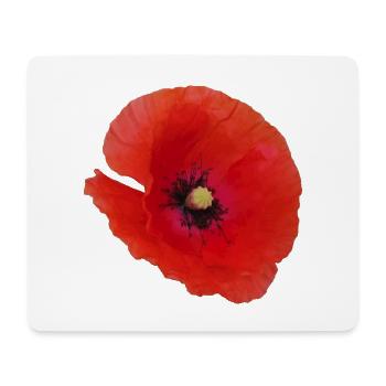 Vibrant_Red_Poppy_Flower - Mouse Pad (horizontal) - white - Front