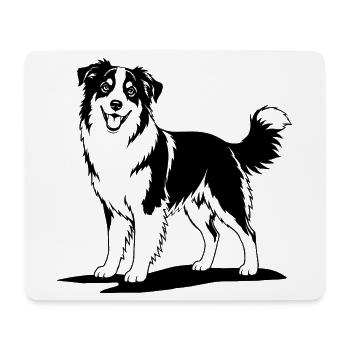 Australian Shepherd black - Mouse Pad (horizontal) - white - Front