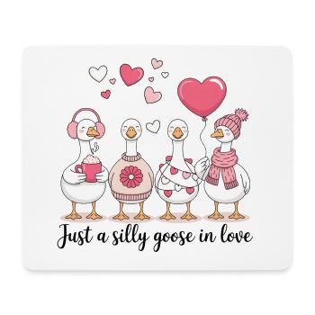 Dumme Gans verliebt - Mousepad (Querformat) - Weiß - Vorne