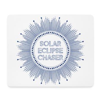 Solar eclipse chaser blau - Mousepad (Querformat) - Weiß - Vorne