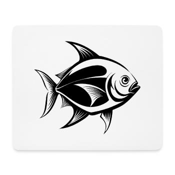 Goldener Pompano-Fisch - Mousepad (Querformat) - Weiß - Vorne