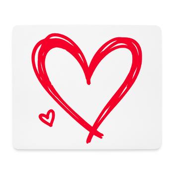 Herz - Mousepad (Querformat) - Weiß - Vorne