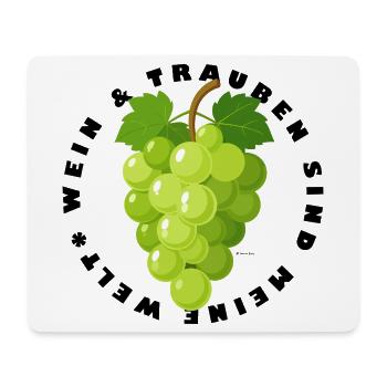 Grüne Trauben - Weintrauben - Mousepad (Querformat) - Weiß - Vorne