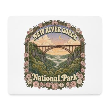 New River Gorge National Park, USA West Virginia - Mouse Pad (horizontal) - white - Front