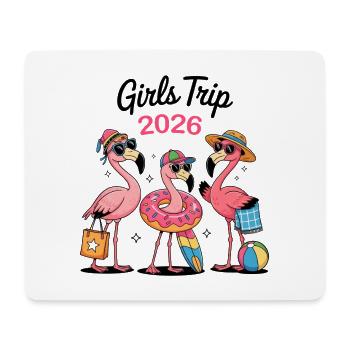 Voyage des filles 2026 Flamingos - Tapis de souris (format paysage) - blanc - Devant