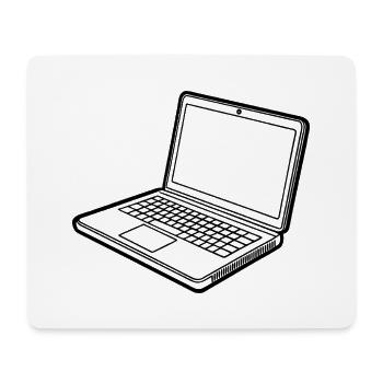 Laptop-Gliederung - Mousepad (Querformat) - Weiß - Vorne