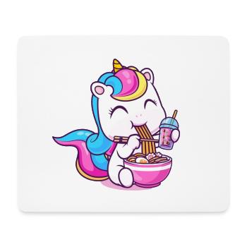 Pastel Unicorn Ramen Bowl - Mouse Pad (horizontal) - white - Front