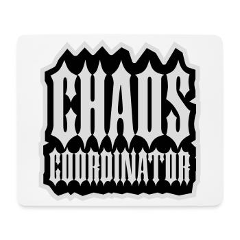 Chaos Coordinator Lustig Titel Eltern Lehrer Logo - Mousepad (Querformat) - Weiß - Vorne