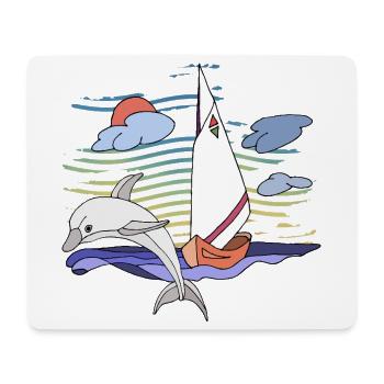 Segelboot - Mousepad (Querformat) - Weiß - Vorne