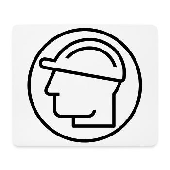 Responsable de construction, Barre, chantier - Tapis de souris (format paysage) - blanc - Devant