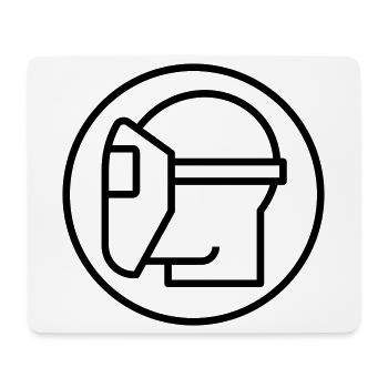 Casque de soudage, soudeur, spécialiste de la soudure - Tapis de souris (format paysage) - blanc - Devant