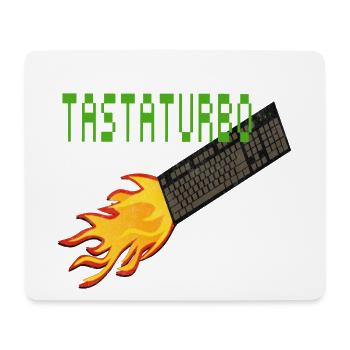 Travail informatique blague Clavier à taper rapidement - Tapis de souris (format paysage) - blanc - Devant