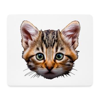 Cat head, cute animal motifs - Mouse Pad (horizontal) - white - Front