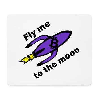 Bitcoin Rakete Violett - Mousepad (Querformat) - Weiß - Vorne