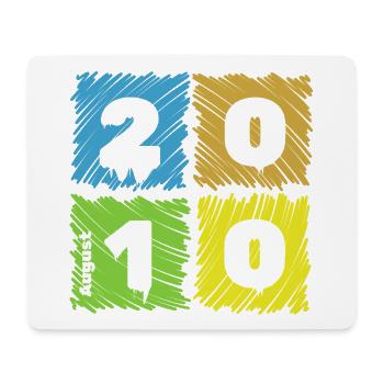 16. Geburtstag Farbige Patches since 08/2010 - Mousepad (Querformat) - Weiß - Vorne
