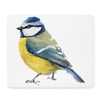 Design en blocs de couleur bleu - Tapis de souris (format paysage) - blanc - Devant