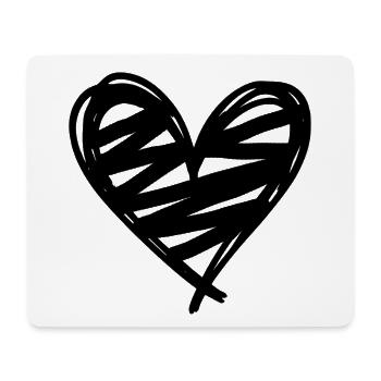 Heart - Mouse Pad (horizontal) - white - Front