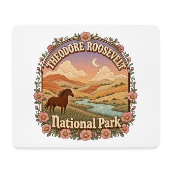 Theodore Roosevelt National Park, USA North Dakota - Mouse Pad (horizontal) - white - Front