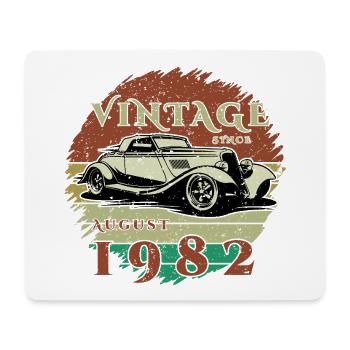 44e anniversaire - Classiques - Vintage depuis 08/1982 - Tapis de souris (format paysage) - blanc - Devant