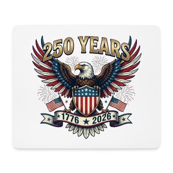 250 Years American 1776 2026 250th 4th July Indepe - Tapis de souris (format paysage) - blanc - Devant