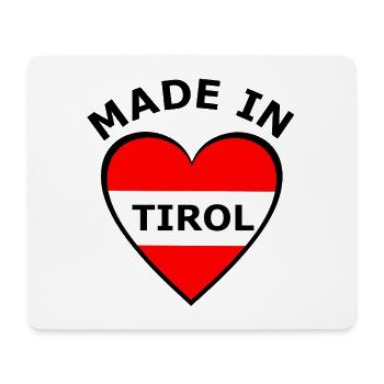Tirol Herzflagge Rot Weiß - Mousepad (Querformat) - Weiß - Vorne