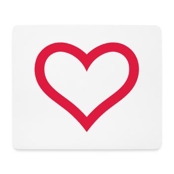 Heart - Mouse Pad (horizontal) - white - Front