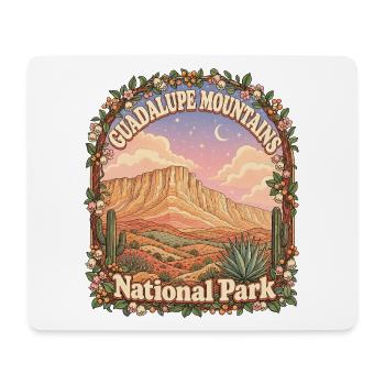 Guadalupe Mountains USA Texas Hiking Vintage - Mouse Pad (horizontal) - white - Front