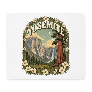 Yosemite National Park USA California Vintage - Mouse Pad (horizontal) - white - Front