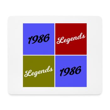 Retro 1986 Legends Quadrants - Mousepad (Querformat) - Weiß - Vorne