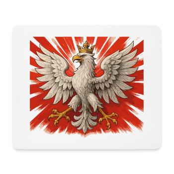 Polnischer Adler – Stolz & Tradition Polen - Mousepad (Querformat) - Weiß - Vorne