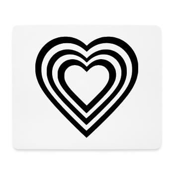 Heart - Mouse Pad (horizontal) - white - Front