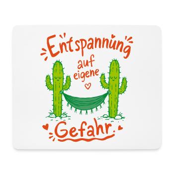 Relaxation at Your Own Risk Doodle - Mouse Pad (horizontal) - white - Front